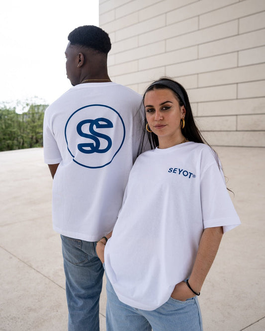 t-shirt seyot blanc unisexe homme femme